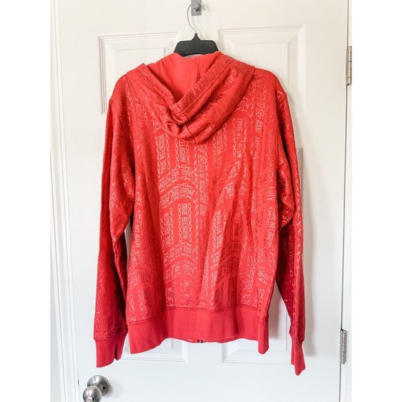 NWT True Religion All Over Zip Up Hooded Jacket - Picture 7 of 9